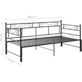  Za krevet na razvlačenje crni metalni 90 x 200 cm | shoptok.hr