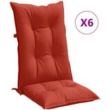  Jastuci za stolice 6 kom prošarano crvena 120x50x7cm tkanina | shoptok.hr