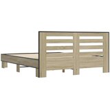  Okvir za krevet boja hrasta 150x200cm konstruirano drvo i metal | shoptok.hr
