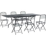  Vrtni set za objed 7 pcs Antracit 212 x 90 x 76 cm | Eponuda.com