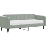  The Living Store Dnevna postelja z vzmetnico svetlo siva 80x200 cm žamet - Dnevna Postelja Z Vzmetnico, (21491403) | Shoptok.si