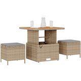 Vrtni set za objed 3 kom. Bež poliratan | shoptok.hr