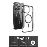 Swissten maskica CLEAR JELLY MagStick za iPhone 16 PRO METALLIC crna | shoptok.hr