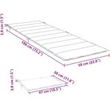  Blazina za ležalnik siva karo 186x58x4 cm oxford tkanina, (20623440) | Shoptok.si
