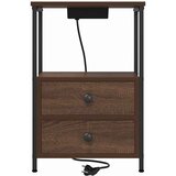  Noćni ormar 2 pcs Smeđi hrast 40 x 31 x 60 cm Konstruirano drvo | shoptok.hr