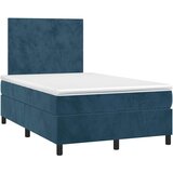 Box spring krevet s madracem tamnoplavi 120 x 200 cm baršunasti | shoptok.hr