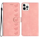 INORCO Za iPhone 14 Pro PU usnjena torbica za telefon z vtisnjenim metuljem, ovitek proti padcu, (22036308) Cene