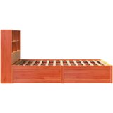 vidaXL Posteljni okvir brez vzmetnice voščeno rjav 160x200 cm borovina | Shoptok.si