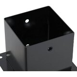  Postolja za stupove kvadratna 12 kom čelik presvučen prahom Antracitno siva 141 x 141 mm | Shoptok.si