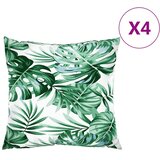  Jastuci za sofu 4 kom s uzorkom lišća 50 x 50 cm od tkanine | shoptok.hr