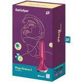Satisfyer vibracijski analni čep Plug-ilicious 2, crveni | shoptok.hr
