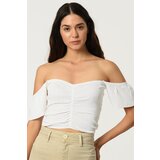 Dewberry Z2008 MISS KROP BLOUSE-SNOW WHITE | Shoptok.si