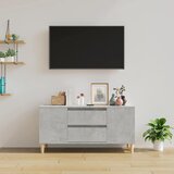 TV ormarić boja betona 102 x 44,5 x 50 cm od konstruiranog drva | shoptok.hr