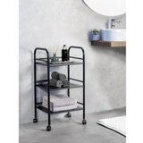 Wenko Crni metalni regal na kotačima 41x75 cm – | shoptok.hr