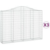  Lučne gabionske košare 3 kom 200x30x40/60 cm pocinčano željezo | shoptok.hr