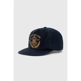 Polo Ralph Lauren Bombažna bejzbolska kapa mornarsko modra barva