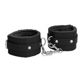 Ouch! Plush Leather Hand Cuffs Black | shoptok.hr