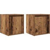  Zidni noćni ormarići 2 kom boja staro drvo 38x34x40 cm | shoptok.hr