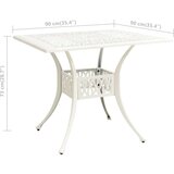  Vrtni stol bijeli 90 x 90 x 73 cm od lijevanog aluminija | shoptok.hr