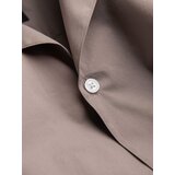 Ombre Men's short sleeve shirt with Cuban collar - dark beige | Shoptok.si
