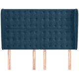  Uzglavlje s ušima tamnoplavo 147x23x118/128 cm baršunasto | shoptok.hr