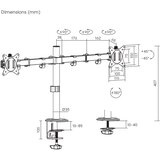 BIT FORCE nagibno-okretni stolni nosač za 2 monitora BRACKET DMM-32-2M | shoptok.hr