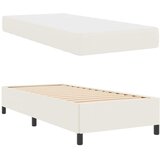  Krevetna konstrukcija s madracem Krema 90 x 190 cm tkanina | shoptok.hr