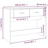  Konzolni stol boja hrasta sonome 100x39x75 cm konstruirano drvo | shoptok.hr