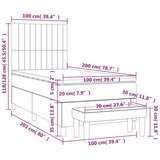 Krevet s oprugama i madracem tamnosivi 100 x 200 cm od tkanine | Eponuda.ba