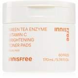 Innisfree Green Tea Vitamin C Brightening Toner Pads tonizirajoče blazinice za osvetljevanje kože in hidratacijo 60 kos | Shoptok.si