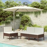Maison Chic Vrtni stoli - Stol za vrt 3 kosi z blazinami poli ratan rjave barve JS1504, (21878104) | Shoptok.si