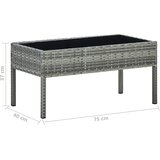  Vrtni stol sivi 75 x 40 x 37 cm od poliratana | Eponuda.com
