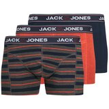 Jack & Jones Boksarice 'JACJOHN' mornarska / pegasto siva / večbarvno oranžna / bela | Shoptok.si