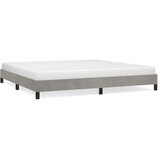  Okvir za krevet bez madraca svjetlosivi 200 x 200 cm baršunasti | shoptok.hr
