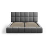 Micadoni Sivi baršunasti tapecirani bračni krevet s prostorom za odlaganje s podnicom 200x200 cm Bellis – | shoptok.hr