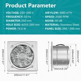 HG POWER 150 mm kovinski odvodni ventilator | Shoptok.si