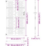 vidaXL Vrtna vrata Črna 105 x 200 cm Jeklo s prašnim premazom | Shoptok.si