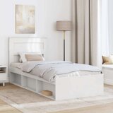  Okvir za krevet Bijelo 90 x 190 cm Čvrsto borovo drvo | shoptok.hr