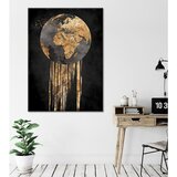 WALLXPERT Zlatna i Crna Dekorativna Platna Slika WY467 (50 x 70 cm) | Eponuda.com