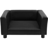 SOFA za pse crna 60 x 43 x 30 cm od pliša i umjetne kože | Eponuda.com