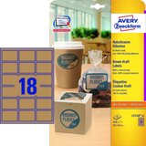 Avery Zweckform Etikete naravno rjave, pravokotne 62 x 42 mm | Shoptok.si