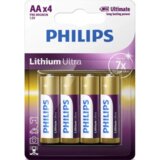 Philips BATERIJA AA - LITHIUM ULTRA BLISTER 4 KOS (LR6) - FR6LB4A/10 | Shoptok.si