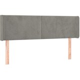  Uzglavlje s ušima svjetlosivo 147x16x78/88 cm baršunasto | shoptok.hr