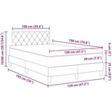  LED Box Spring Postelja Temno modra 120 x 190 cm Žamet, (5000127474) | Shoptok.si