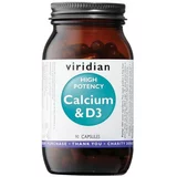 Viridian Nutrition Visoko potenciran kalcij in D3 Viridian (90 kapsul)