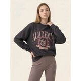 Sinsay Pamučna crewneck majica s natpisom Academia | shoptok.hr