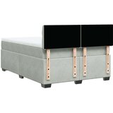 vidaXL Krevet s oprugama i madracem svjetlosivi 160x200 cm baršunasti | shoptok.hr