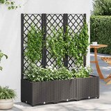  Vrtna žardinjera s rešetkom crna 120x40x136 cm PP | shoptok.hr