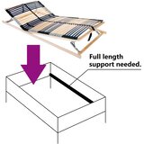 LEŽAJ s letvicama Smeđa 140 x 190 cm Čvrsto drvo bukve | shoptok.hr