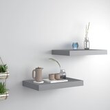 vidaXL Stenske police 2 kosa sive 40x23x3,8 cm MDF Cene